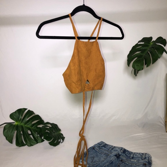 Faux suede boho top - Picture 2 of 3